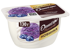 Продукт творожный Даниссимо черничный пломбир 5.6%, 130г