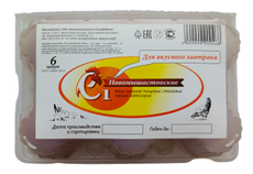 Яйцо куриное Новомышастовская ПФ пищевое С1, 6шт