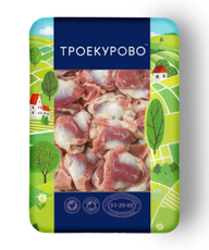 Желудки цыплят-бройлеров Троекурово очищенные охлажденные, 500г