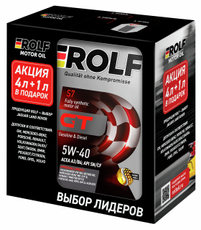 Масло моторное Rolf GT A3/B4 SN/CF 5W-40, 4+1л
