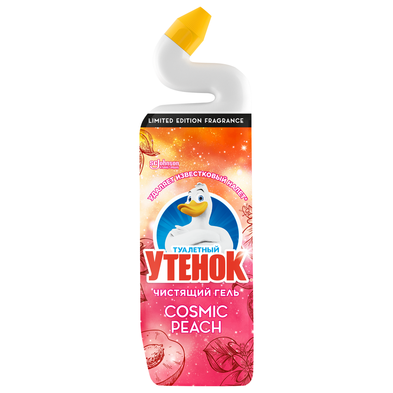 Изображение товара Средство для унитаза Туалетный Утенок Cosmic Peach 800мл гель без хлора