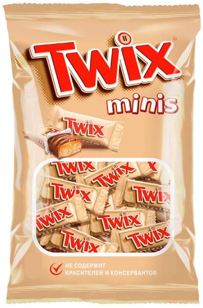 Шоколадные батончики TWIX Minis, 184 г