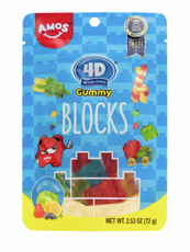 Мармелад жевательный Amos Blocks Фруктовый микс, 72г