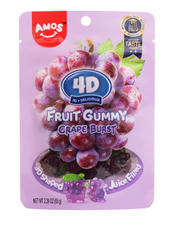Мармелад жевательный Amos 4D виноградный, 65г