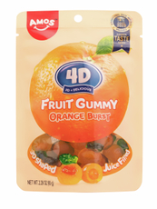 Мармелад жевательный Amos 4D апельсиновый, 65г