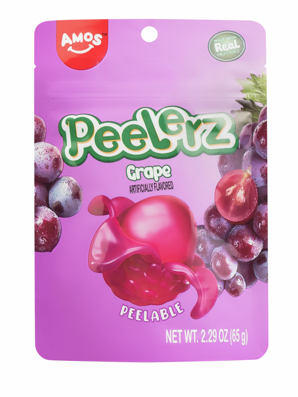 Мармелад жевательный Amos Peelerz виноградный, 65г