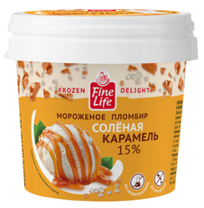 Fine Life Мороженое пломбир соленая карамель, 75г
