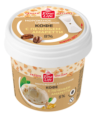 Fine Life Мороженое кофе с печеньем амаретти, 75г