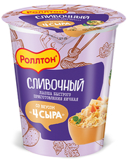 Лапша быстрого приготовления Роллтон сливочная 4 сыра, 70г