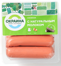 Сосиски Окраина с натуральным молоком, 350г