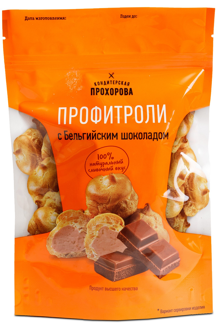Профитроли Кондитерская Прохорова с бельгийским шоколадом, 170г