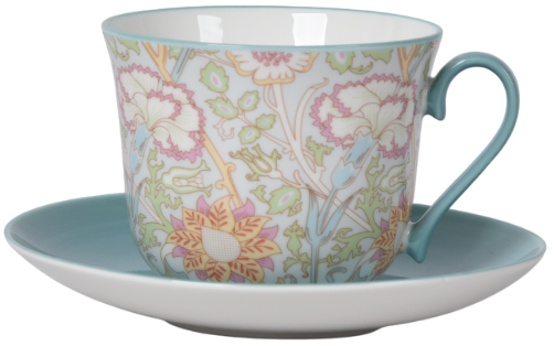 Изображение товара Пара чайная Floral Sky 400мл из костяного фарфора с пастельным орнаментом