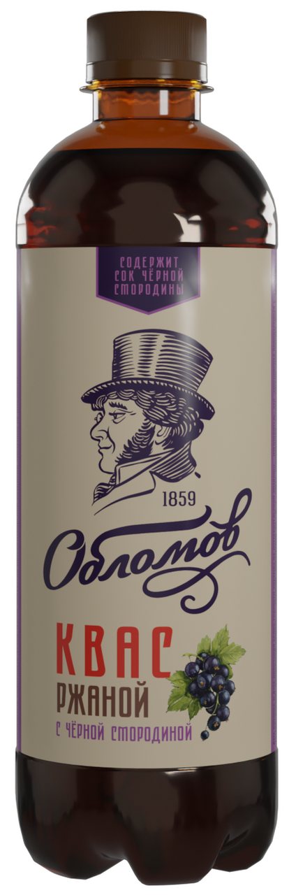 Квас Обломов с черной смородиной, 500мл