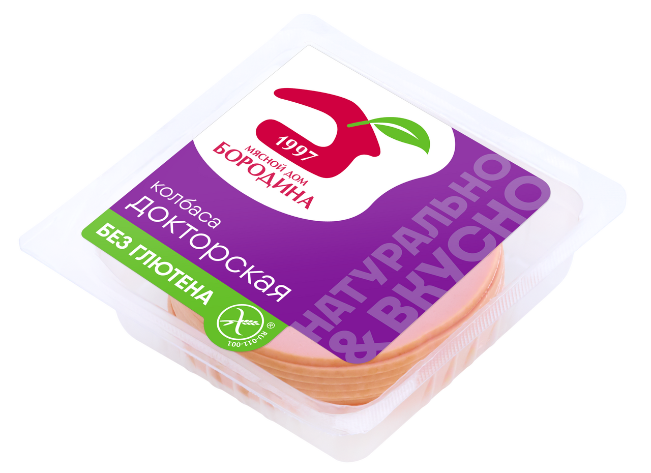 Колбаса Мясной дом Бородина Докторская нарезка, 190г