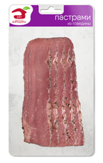 Пастрами из говядины Мясной дом Бородина копчено-вареная нарезка, 95г