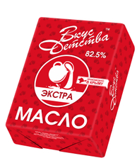 Масло сливочное Вкус детства Экстра 82.5%, 180г