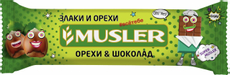 Батончик Musler мюсли с орехами и шоколадом, 30г