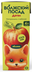 Сок детский Волжский посад Яблоко с 4 месяцев, 200мл