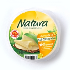 Сыр Natura сливочный полутвердый 45%, 200г