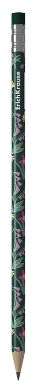Изображение товара Карандаш Erich Krause Floral Soul черногрифельный с ластиком HB
