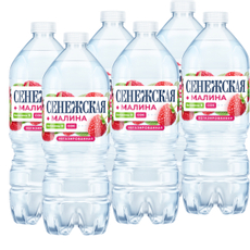 Вода Сенежская с соком малина негазированная, 1л x 6 шт