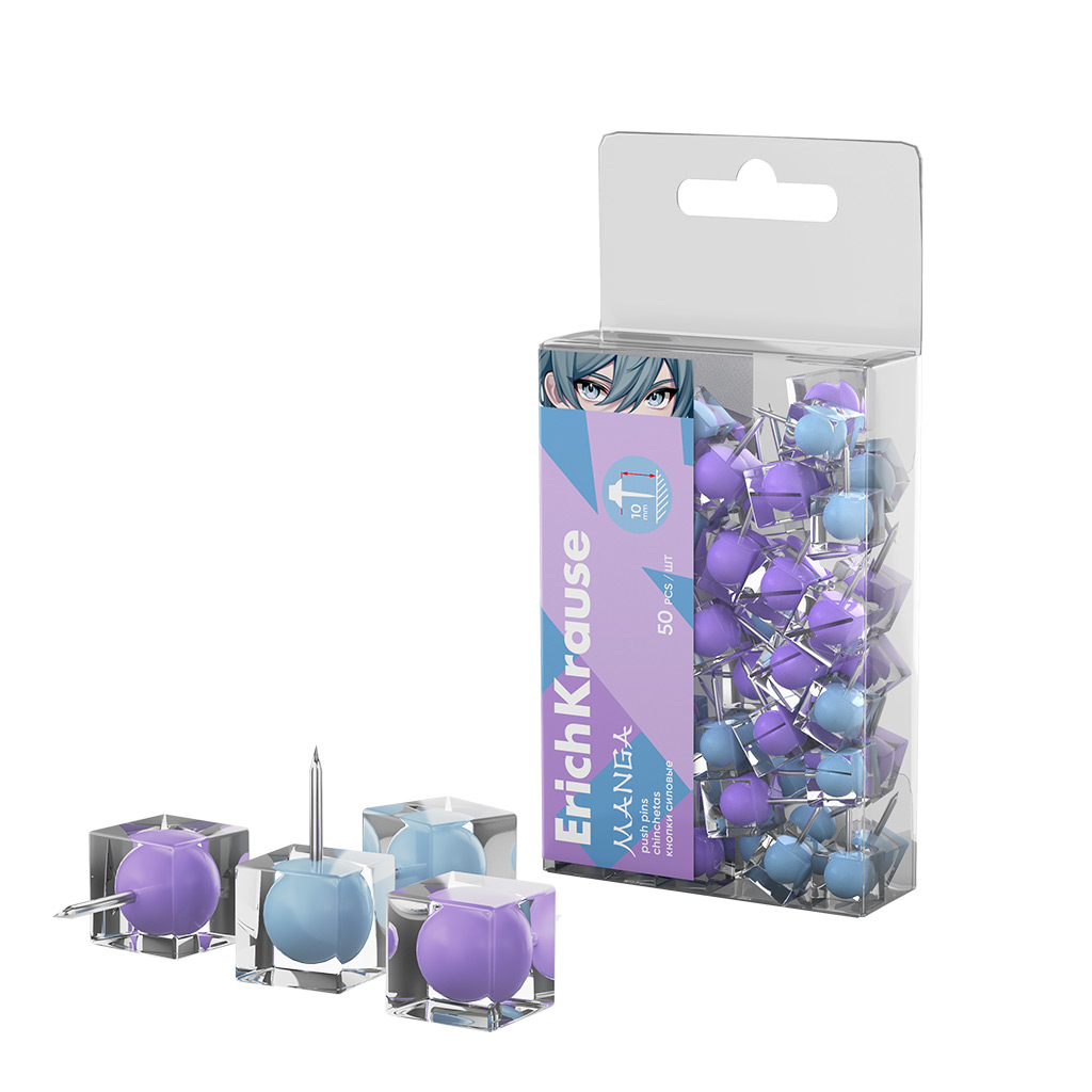 Кнопки Erich Krause Manga силовые, 50шт