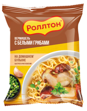 Вермишель быстрого приготовления Роллтон с белыми грибами, 60г