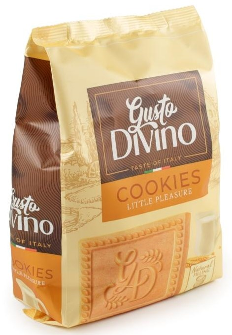 Печенье сахарное Gusto Divino Little Pleasure с топленым молоком, 350г