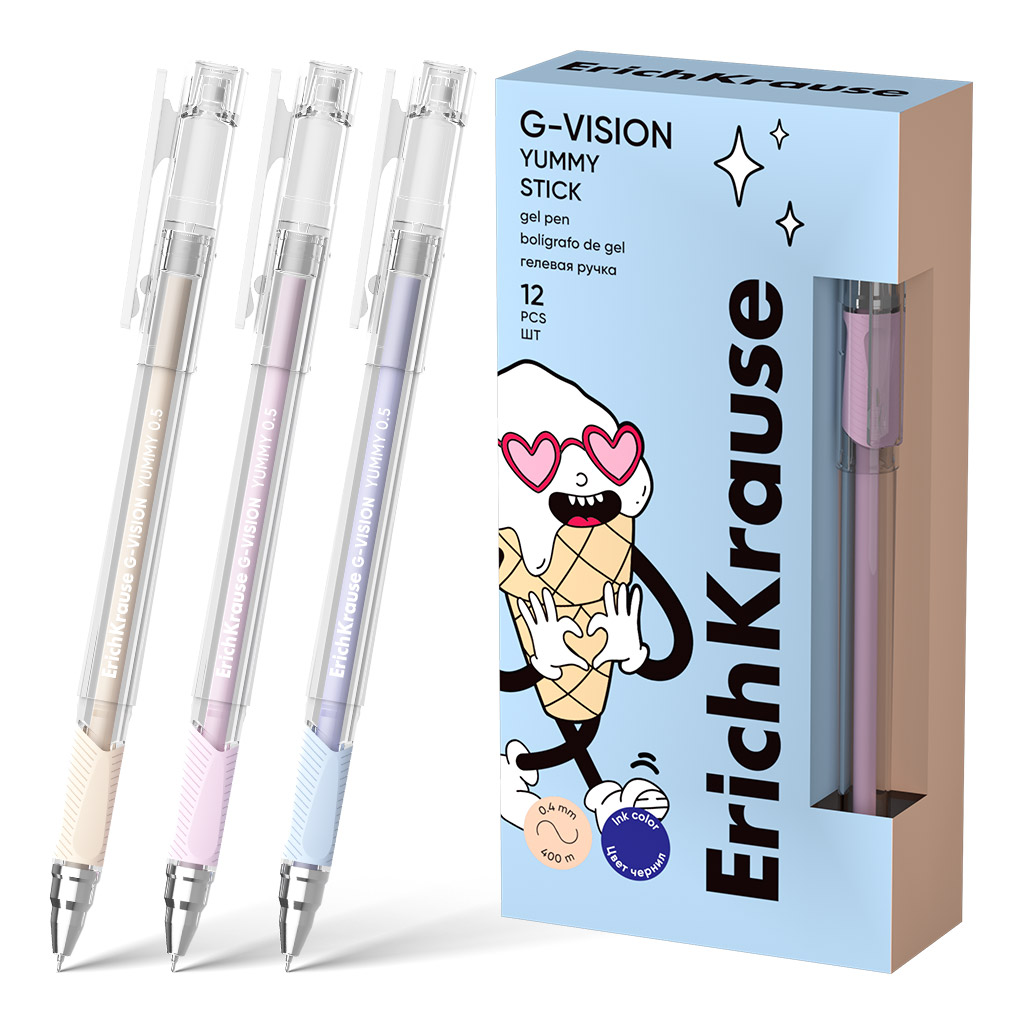 Изображение товара Ручка гелевая Erich Krause G-Vision Yummy синяя, 0.5мм