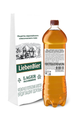 Пиво LiebenBier лагер разливное светлое, 1.42л