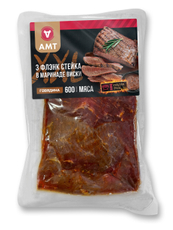 Стейк из говядины AMT Флэнк в маринаде виски, 600г