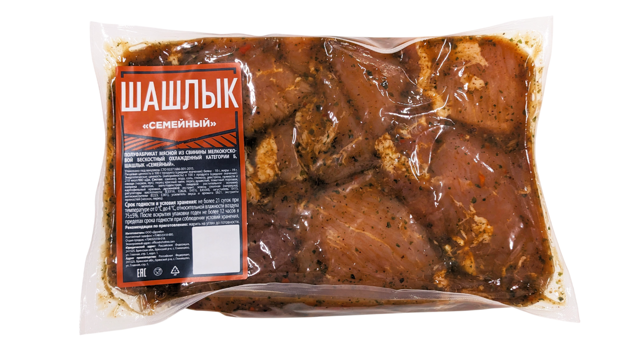 Шашлык Охотно Семейный охлажденный, ~1.9кг