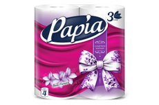 Туалетная бумага Papia Балтийский цветок трехслойная 4 рулона