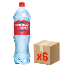 Вода Красный ключ питьевая газированная, 1.5л x 6 шт