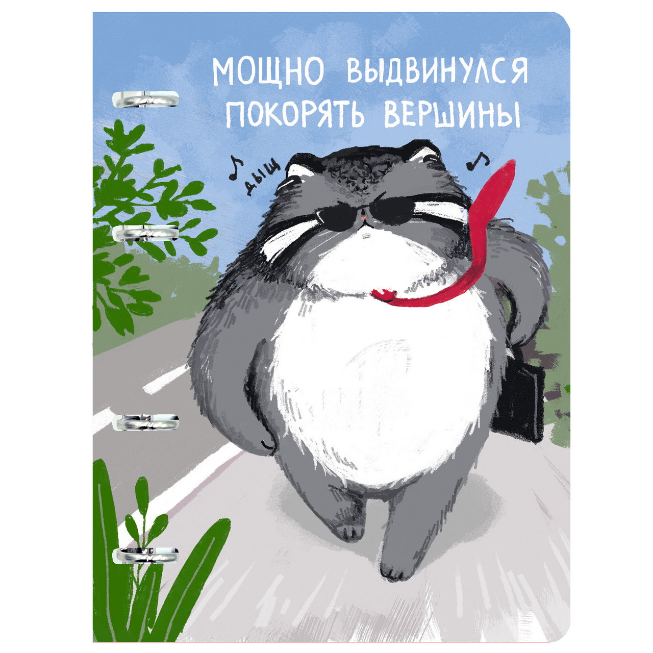 Изображение товара Тетрадь Listoff Манул Манулыч на кольцах клетка А5, 80л
