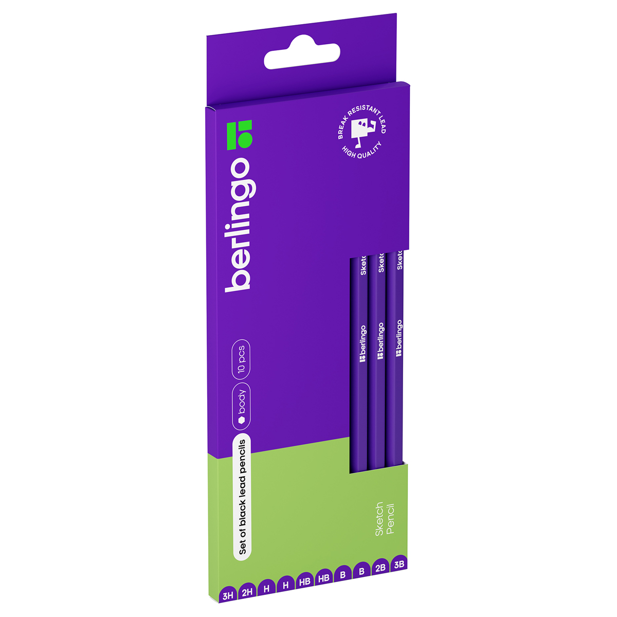 Изображение товара Карандаши Berlingo Sketch Pencil чернографитные 3H-3B, 10шт