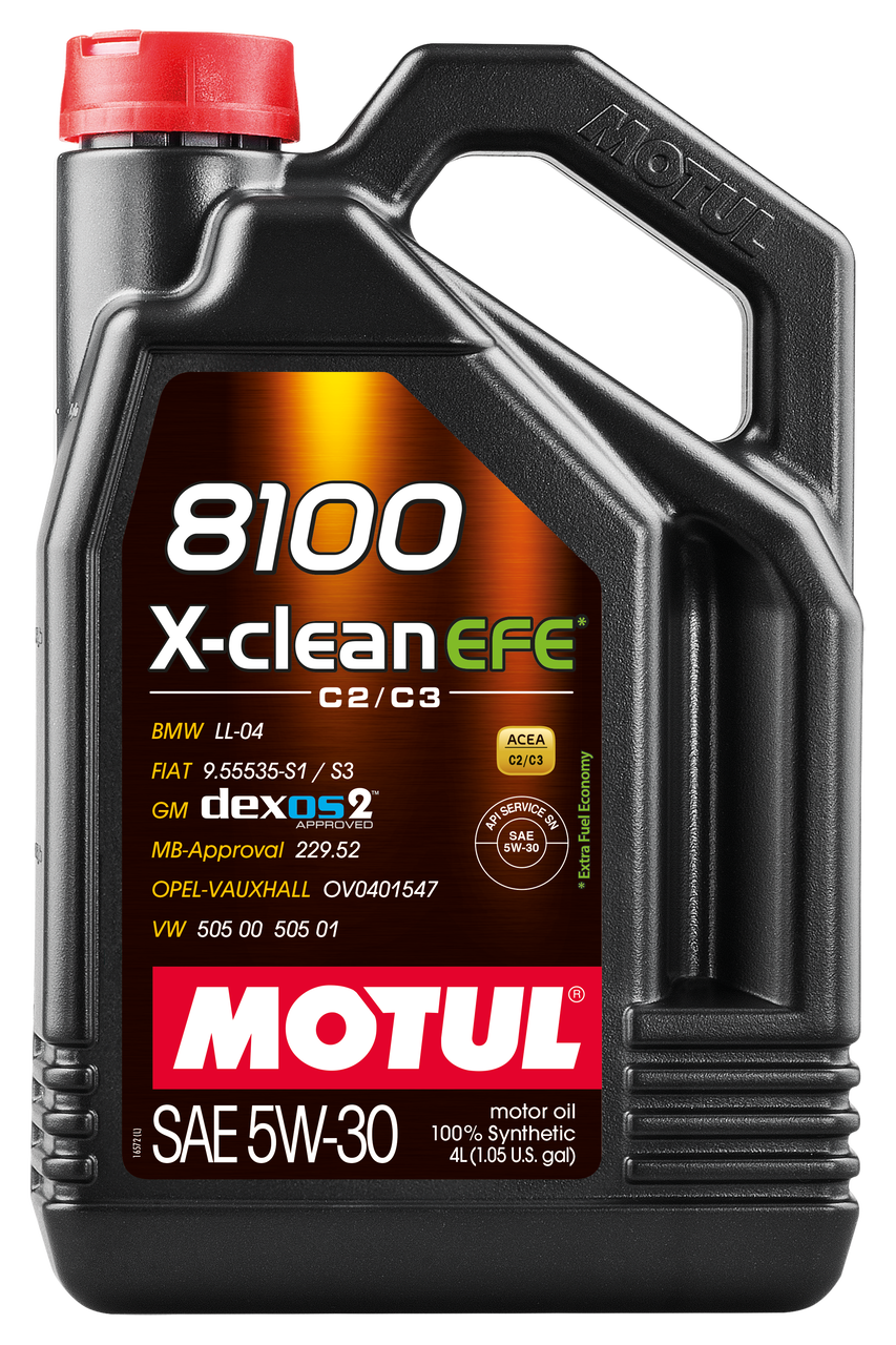 Масло моторное синтетическое Motul 8100 X-clean Fe 5W-30, 4л купить с  доставкой на дом, цены в интернет-магазине