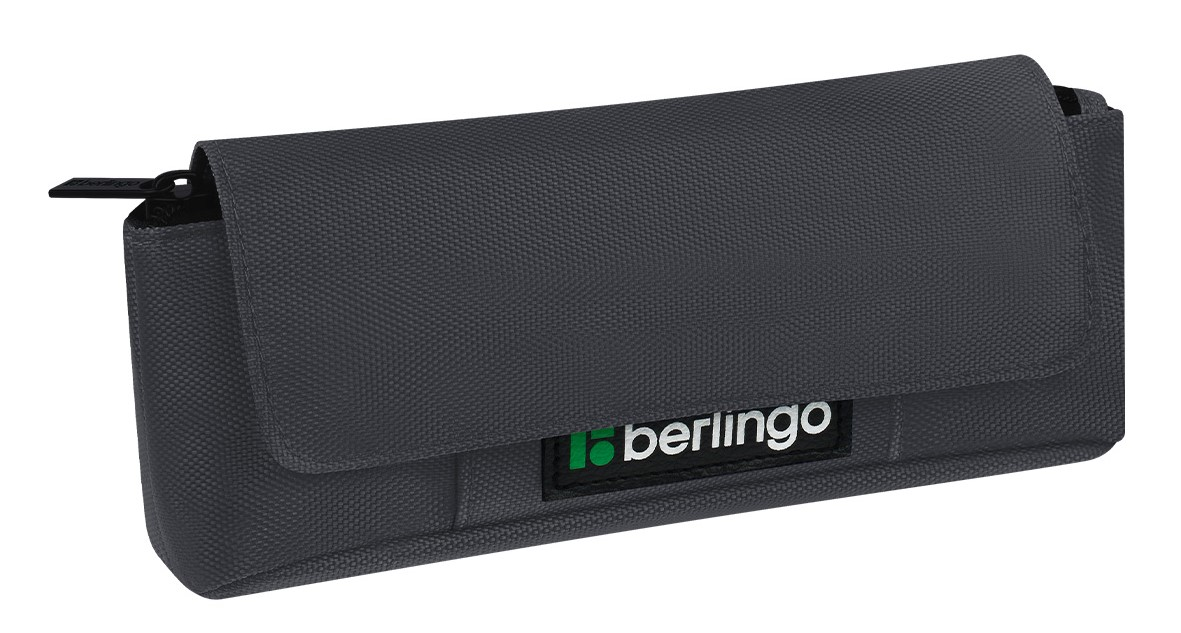 Пенал Berlingo Gray Focus мягкий, 215 x 90 x 45мм