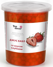 Шарики соковые джус бабл Top Decor Клубника, 1кг