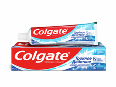 Зубная паста Colgate Тройное действие Экстра отбеливание для восстановления естественной белизны зубов, 100мл