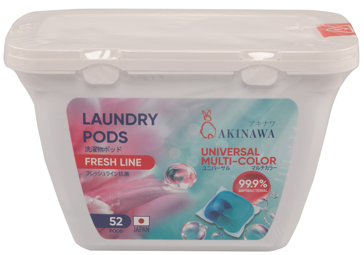 Изображение товара Капсулы для стирки Akinawa Freshline антибактериальные, 52шт