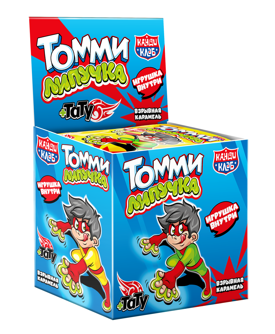 Карамель взрывная Канди клаб Томми липучка, 1г x 30 шт