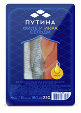 Филе и икра сельди Путина в масле, 230г