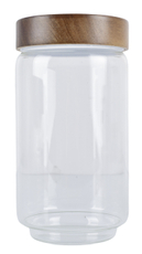 Банка Woody с деревянной крышкой, 730мл
