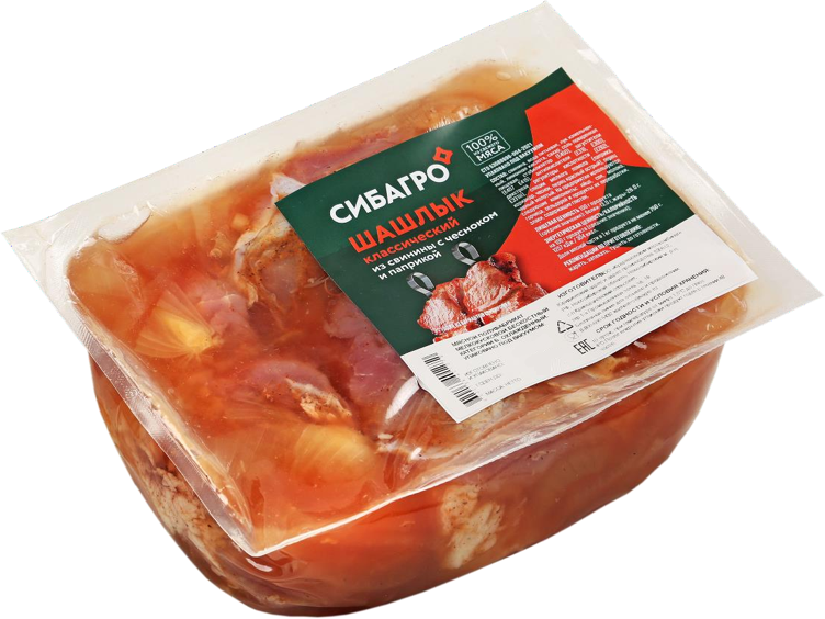 Шашлык свиной Сибагро Классический охлажденный, 1кг
