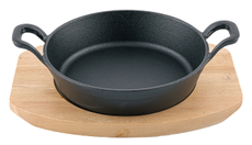 Сковорода-гриль чугунная + подставка, 18см