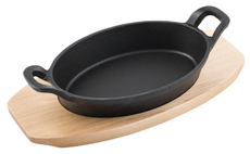 Сковорода-гриль чугунная + подставка, 22см