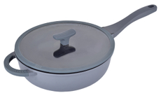 Сковорода Matt Grey глубокая с крышкой, 28см