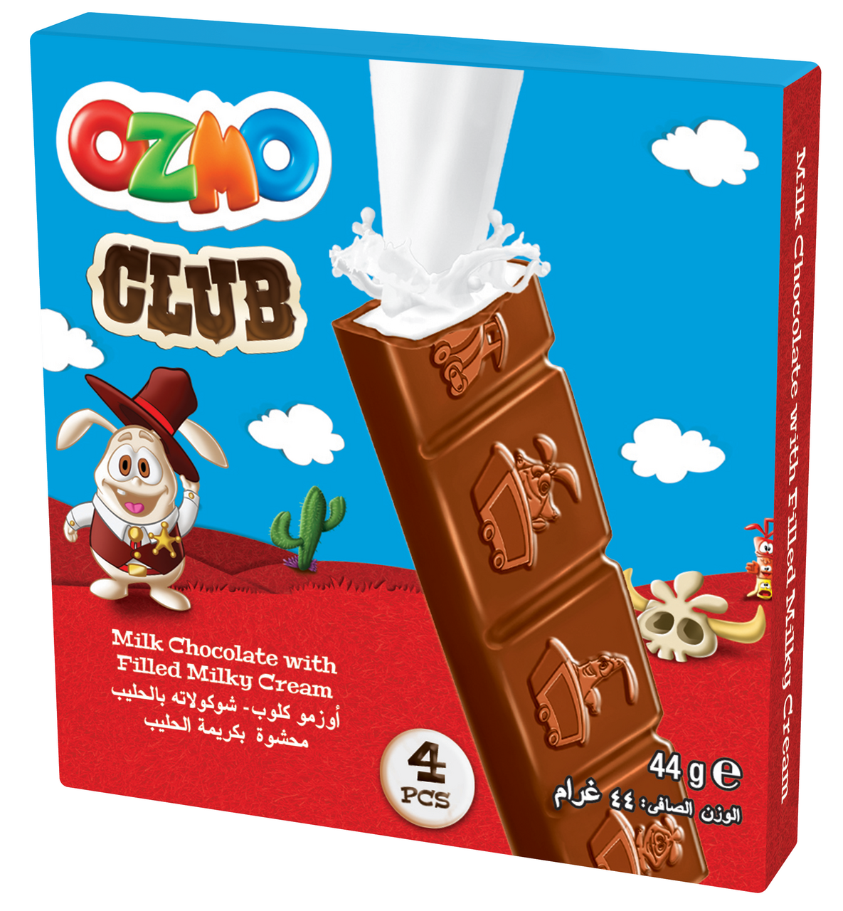 Шоколад Ozmo Club с молочной начинкой, 44г