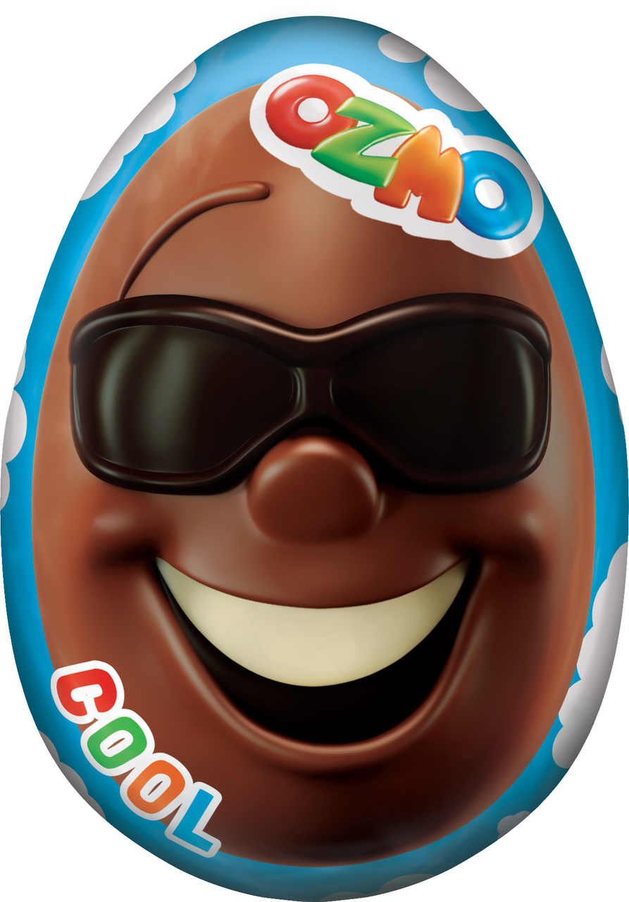 Яйцо шоколадное Ozmo из молочного, белого и темного шоколада с игрушкой внутри, 20г